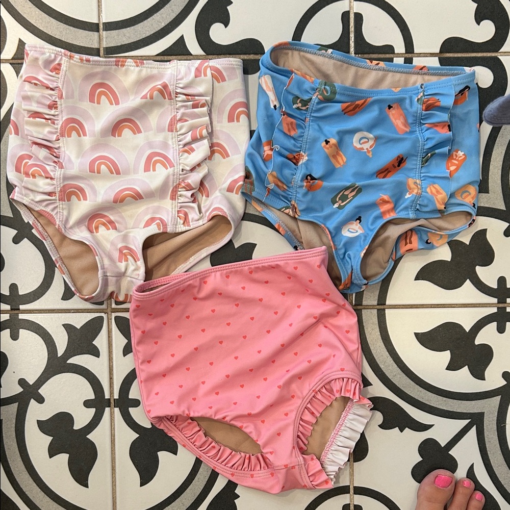 Kortni Jeane Colorful Kids Swim bottoms set